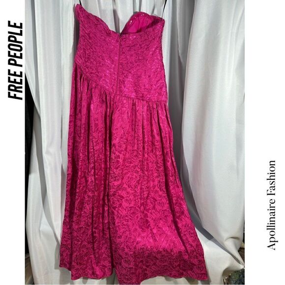 FREE PEOPLE MAKE AN ENTRANCE MAXI DRESS IN PINK NEW Size 0 - Picture 7 of 8